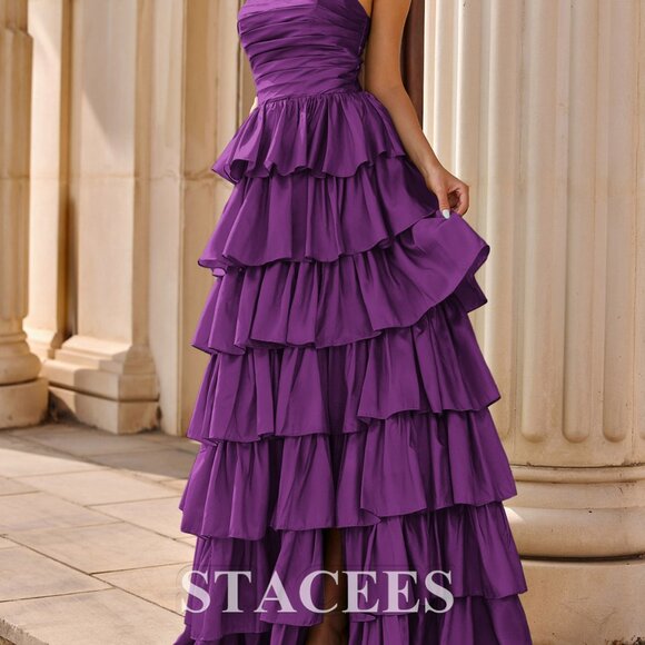 Draped in Drama: Square Neck Edition - Prom Dress - Picture 4 of 6